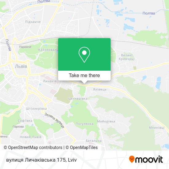 Карта вулиця Личаківська 175