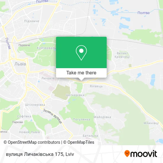 Карта вулиця Личаківська 175