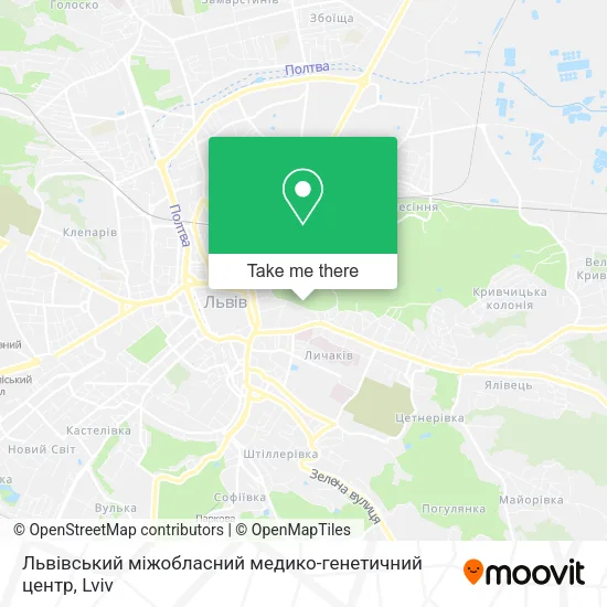 Карта Львівський міжобласний медико-генетичний центр