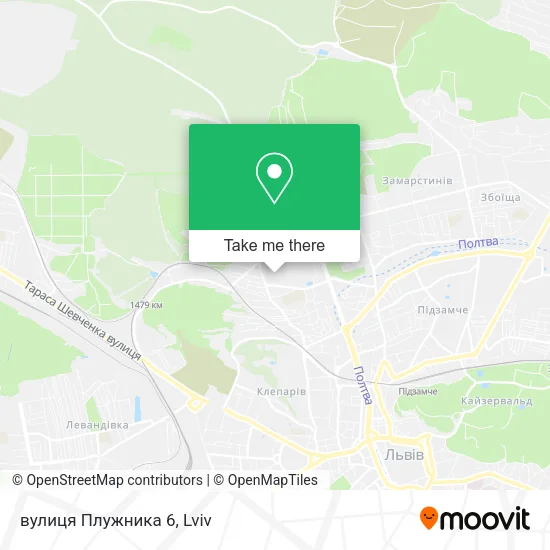 Карта вулиця Плужника 6