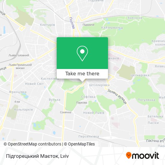 Підгорецький Маєток map