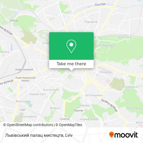 Львівський палац мистецтв map