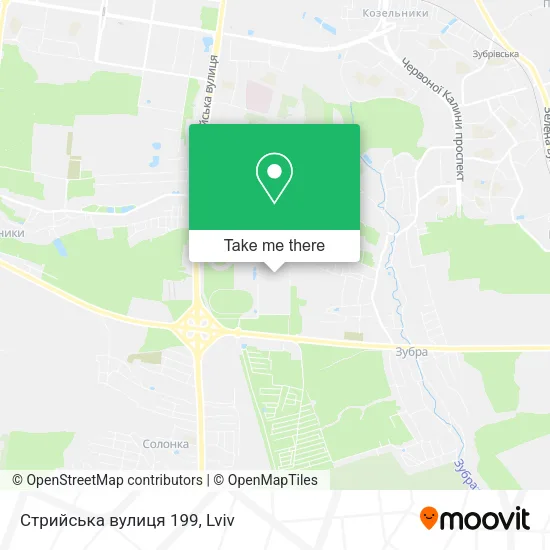 Карта Стрийська вулиця 199