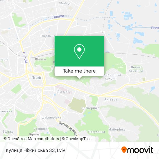 вулиця Ніжинська 33 map