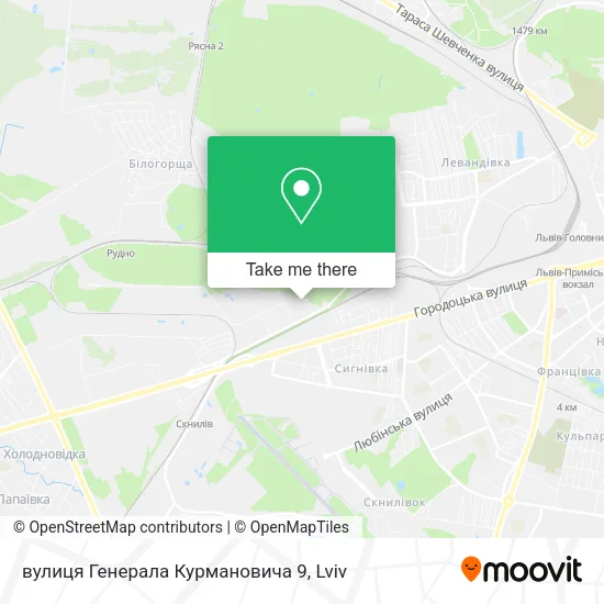 Карта вулиця Генерала Курмановича 9