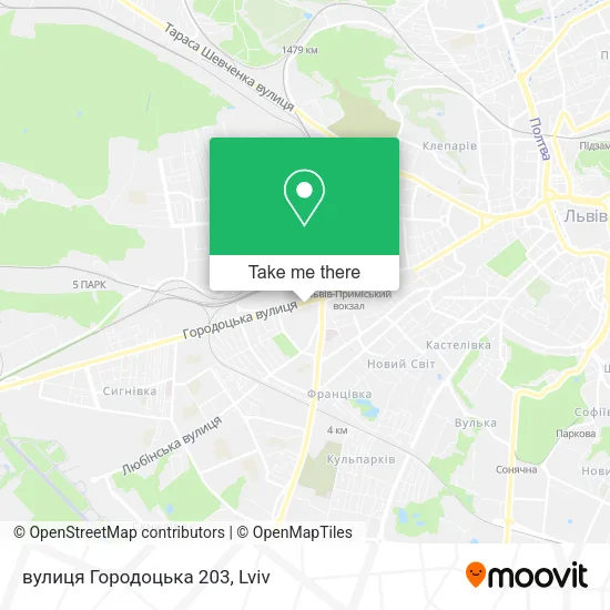 Карта вулиця Городоцька 203