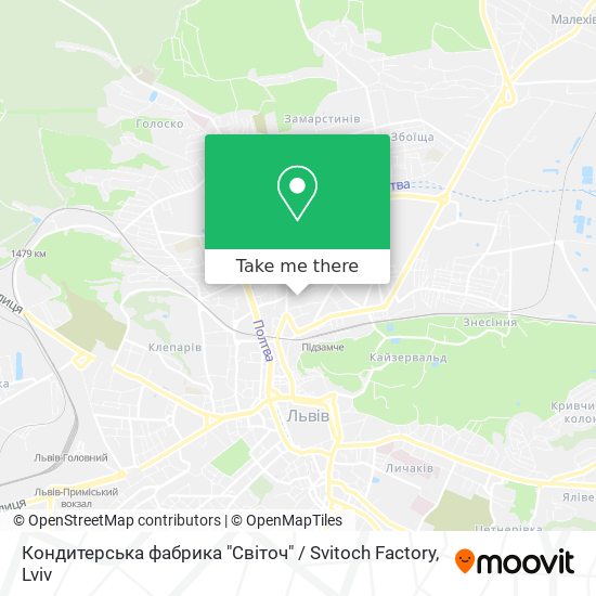 Карта Кондитерська фабрика "Світоч" / Svitoch Factory