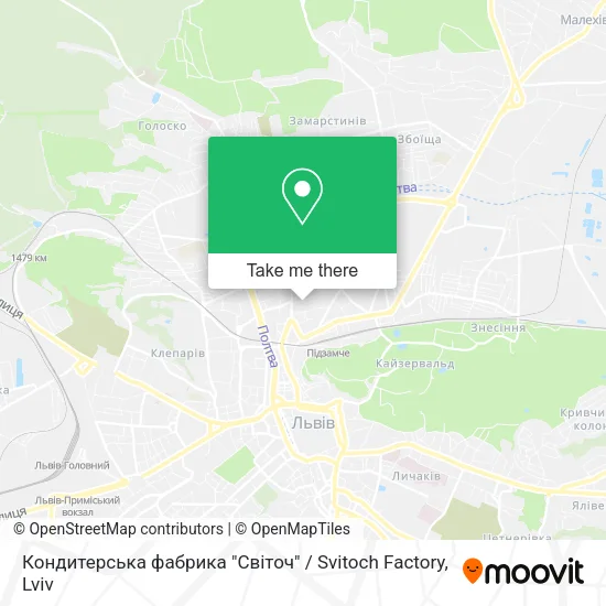 Карта Кондитерська фабрика "Світоч" / Svitoch Factory