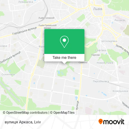 Карта вулиця Аркаса