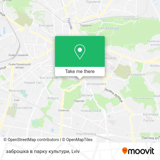Карта заброшка в парку культури