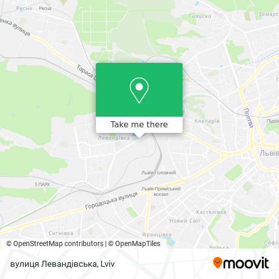 Карта вулиця Левандівська