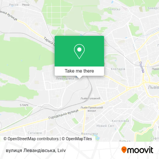 Карта вулиця Левандівська
