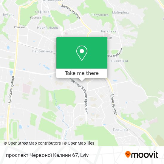 проспект Червоної Калини 67 map
