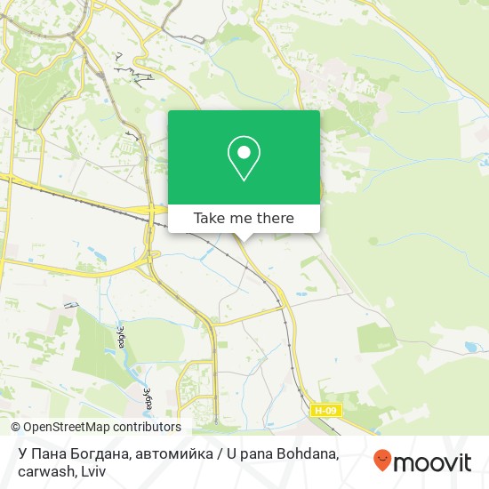 Карта У Пана Богдана, автомийка / U pana Bohdana, carwash