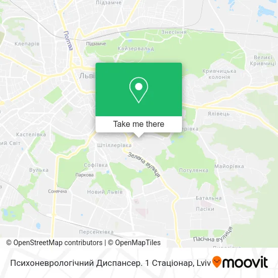 Карта Психоневрологічний Диспансер. 1 Стаціонар