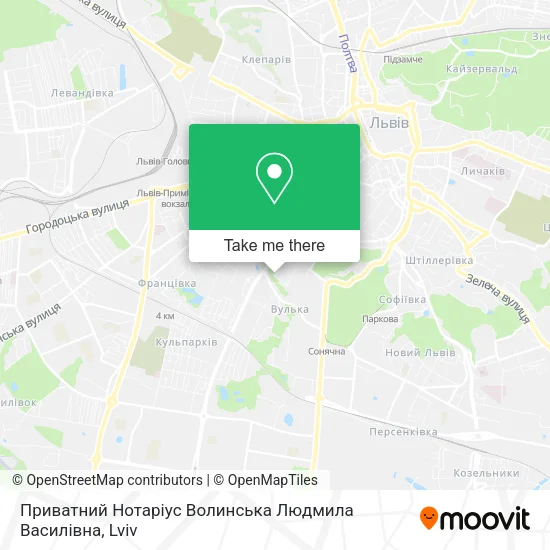 Карта Приватний Нотаріус Волинська Людмила Василівна