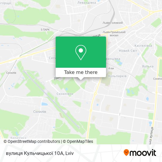 вулиця Кульчицької 10А map