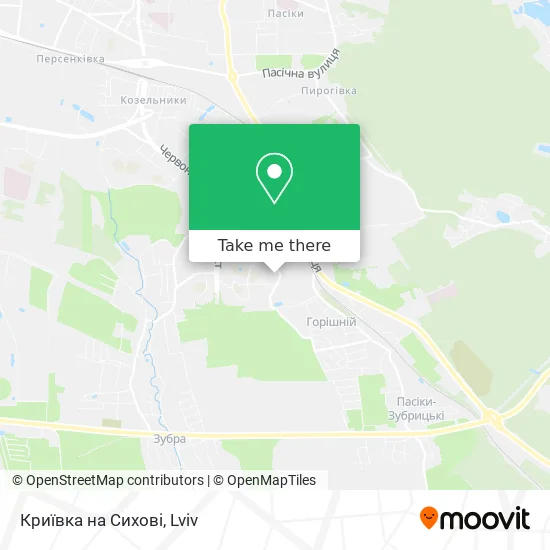 Карта Криївка на Сихові