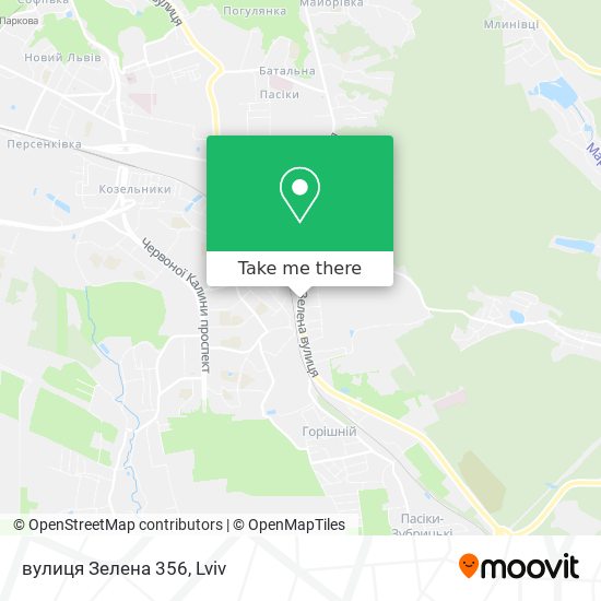 вулиця Зелена 356 map
