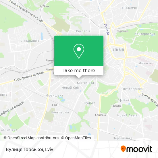 Карта Вулиця Горської