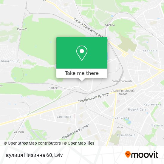 вулиця Низинна 60 map