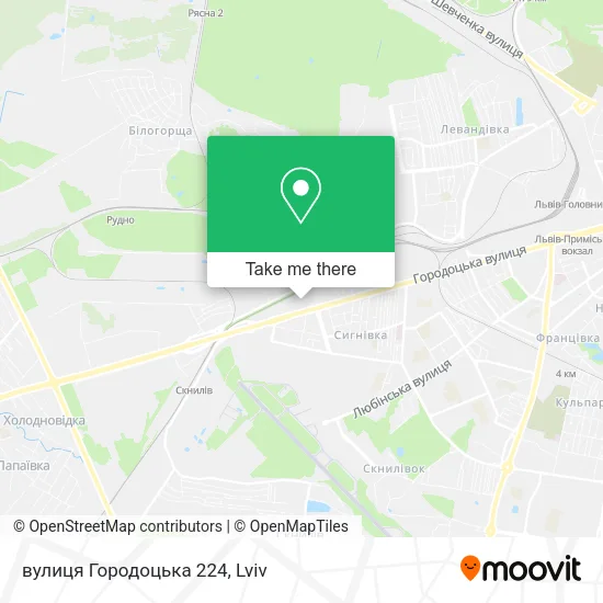 Карта вулиця Городоцька 224