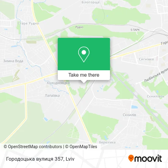 Карта Городоцька вулиця 357