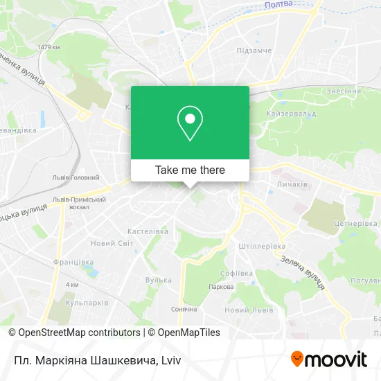 Карта Пл. Маркіяна Шашкевича