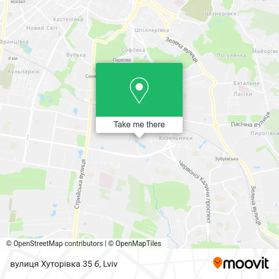Карта вулиця Хуторівка 35 б