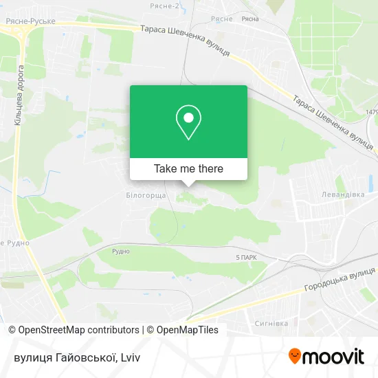 Карта вулиця Гайовської