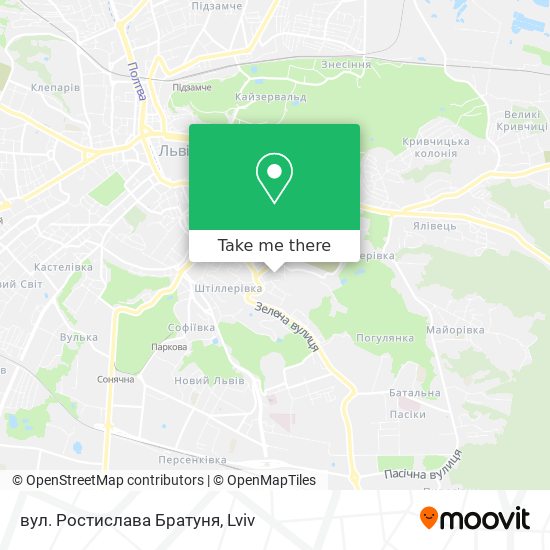 вул. Ростислава Братуня map