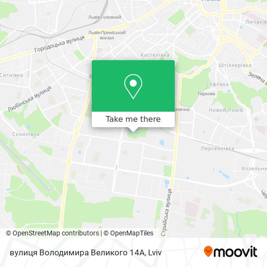 вулиця Володимира Великого 14А map