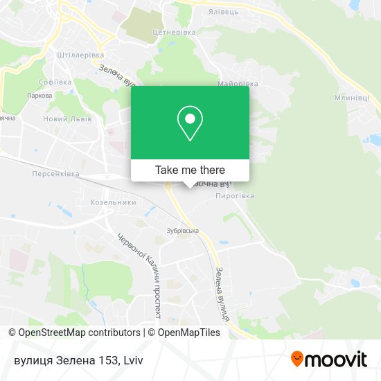 вулиця Зелена 153 map