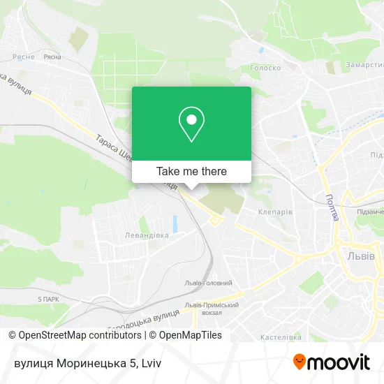 Карта вулиця Моринецька 5