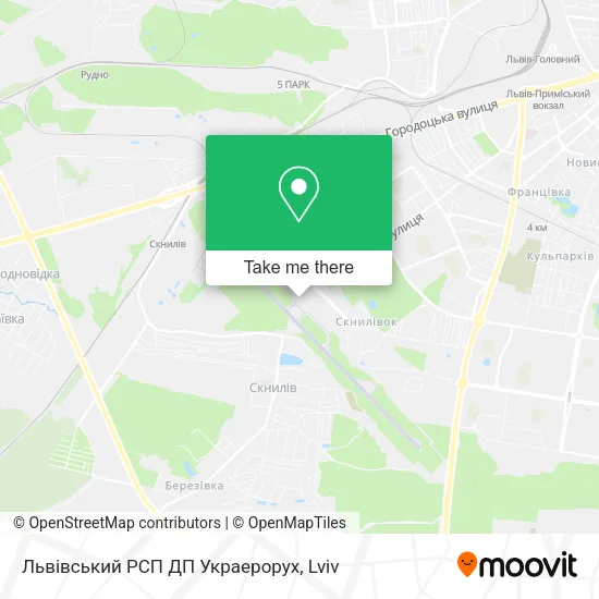 Карта Львівський РСП ДП Украерорух