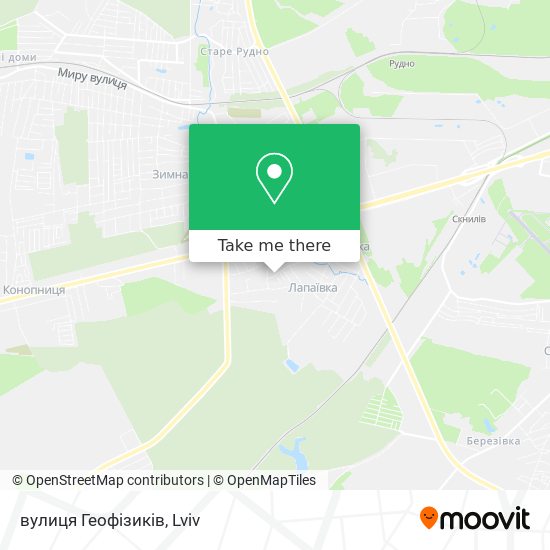вулиця Геофізиків map