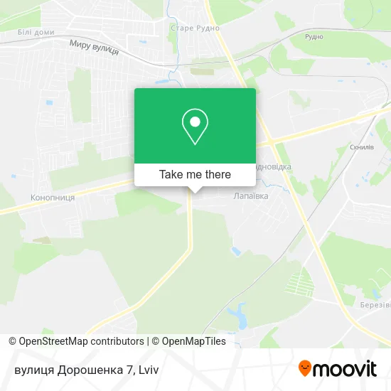Карта вулиця Дорошенка 7