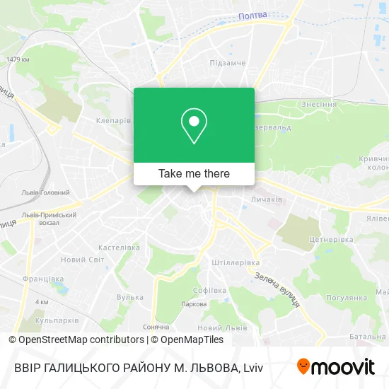 Карта ВВІР ГАЛИЦЬКОГО РАЙОНУ М. ЛЬВОВА
