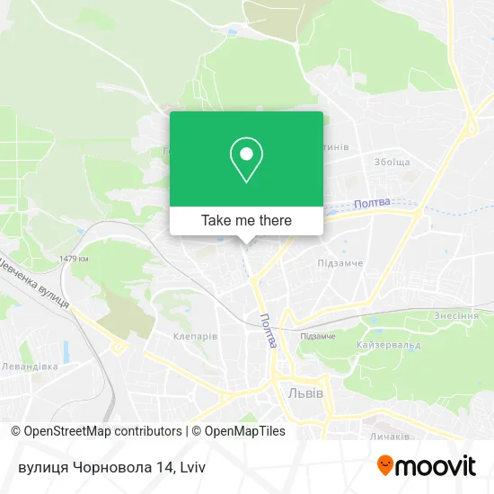 Карта вулиця Чорновола 14