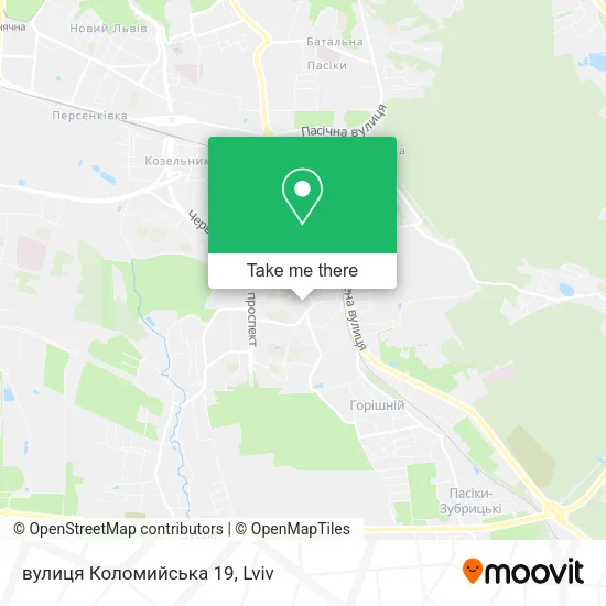 Карта вулиця Коломийська 19