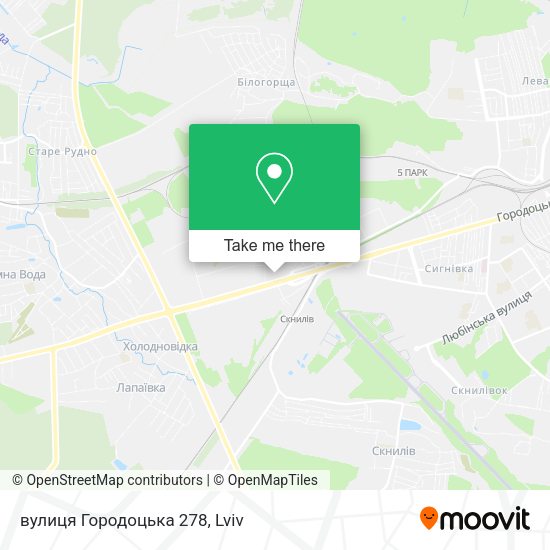 Карта вулиця Городоцька 278