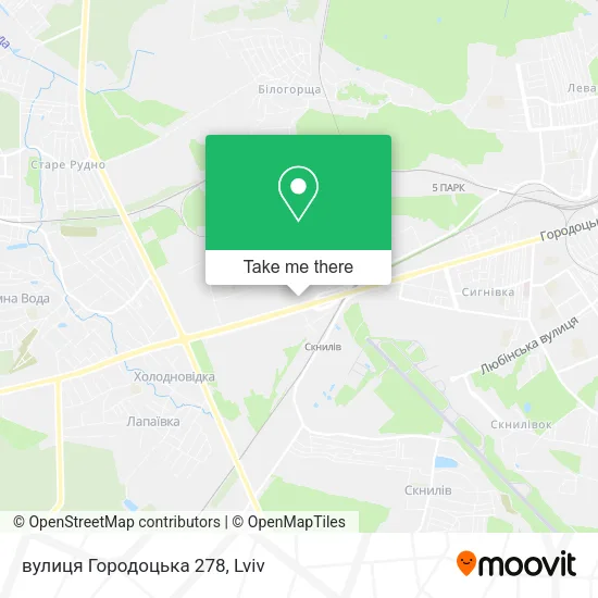 Карта вулиця Городоцька 278