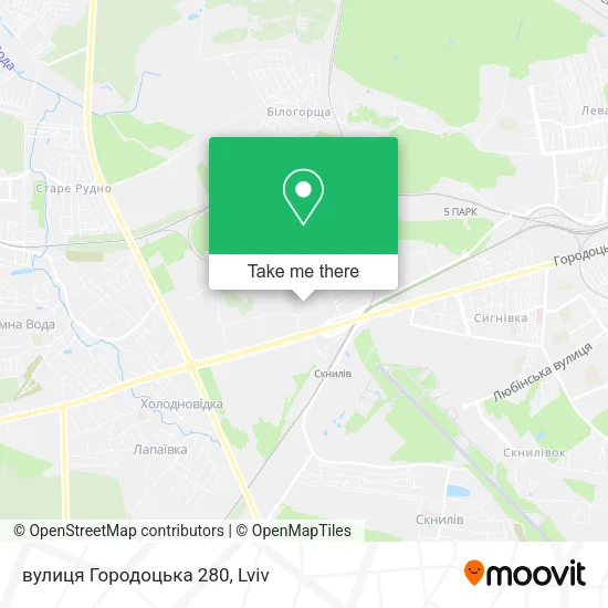 Карта вулиця Городоцька 280