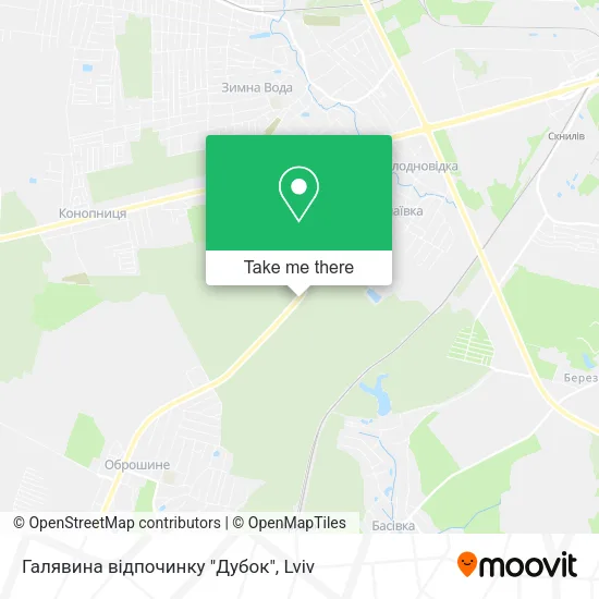 Карта Галявина відпочинку "Дубок"