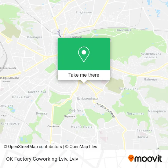 Карта OK Factory Coworking Lviv