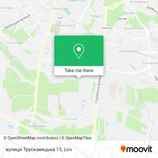 Карта вулиця Трускавецька 15