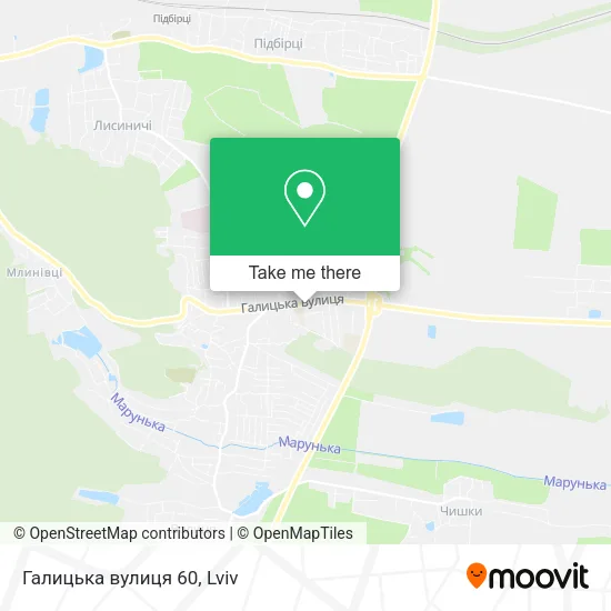 Карта Галицька вулиця 60