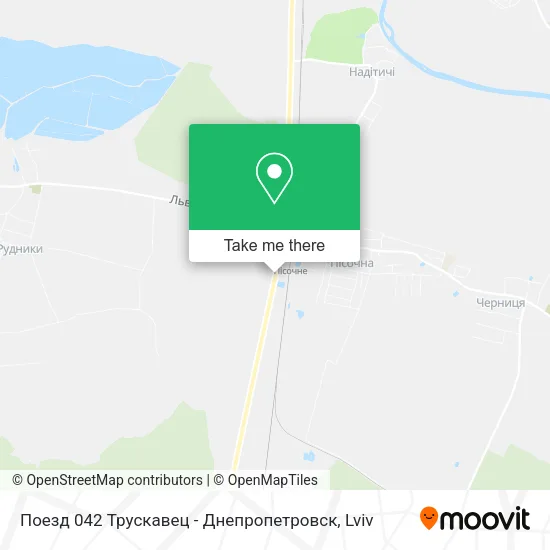 Карта Поезд 042 Трускавец - Днепропетровск