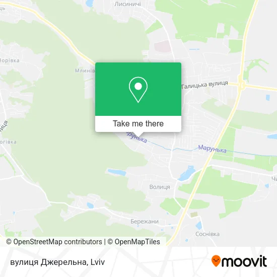 Карта вулиця Джерельна