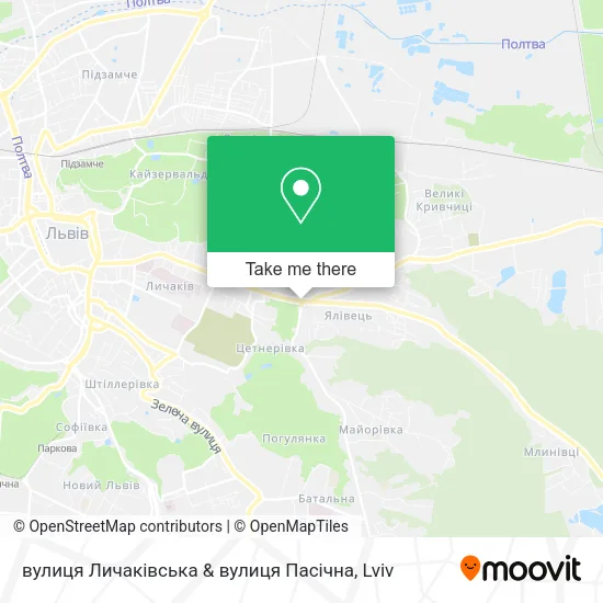 Карта вулиця Личаківська & вулиця Пасічна